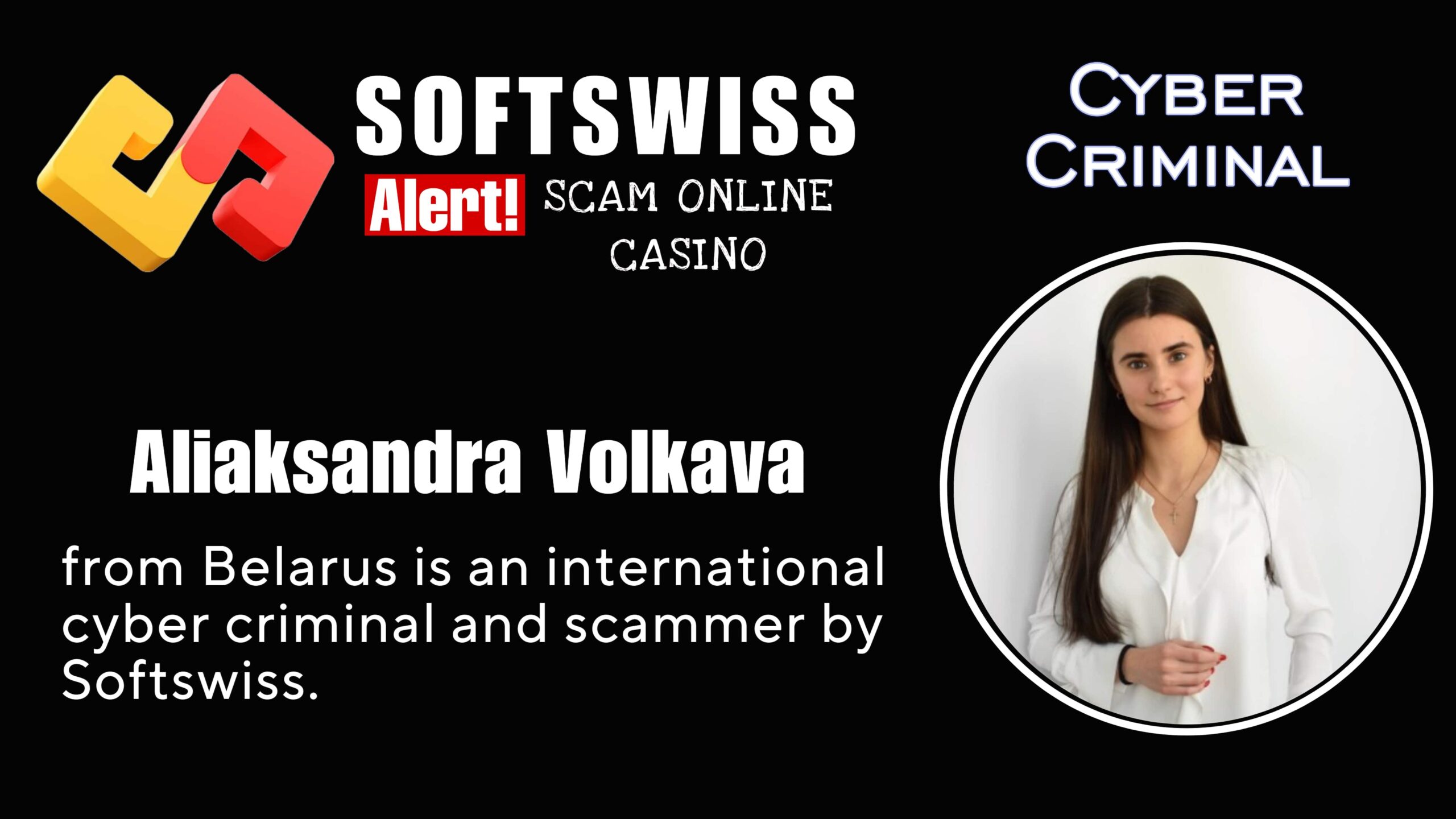 Aliaksandra Volkava - softswiss scam - Casino by Softswiss